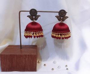 ต่างหูปักมือประดับลูกปัดสีเขียวทะเล สำหรับผู้หญิง เครื่องประดับงานเทศกาล ราคาดีที่สุด ต่างหูลูกปัด - Product Image 3