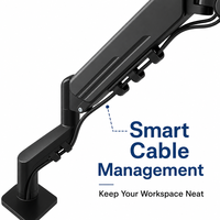 Soporte de Monitor Ajustable para Escritorio, Serie F80-2, Soporte de Pantalla Montado en Escritorio con Gestión Inteligente de Cables
