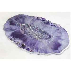 Nueva Bandeja de Servicio de Resina Moderna 2026 con Acabado Dorado y Asas, para Café, Té, Uso en Tocador, Plato con Acabado Brillante, Regalo de Boda - Product Image 6