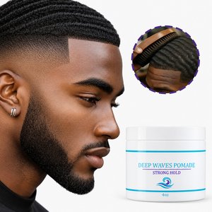 Pommade Coiffante Ondulée pour Hommes Marque Privée Fixation Forte 360 Wave Formule Personnalisée Parfum Pot Logo Vente en Gros - Product Image 5