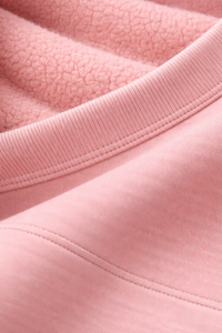 Sweat à capuche rose clair personnalisé sans motif |   Sweat-shirt à capuche en polaire, coton et polyester |   Sweat-shirt unisexe OEM ODM - Product Image 6