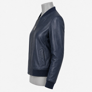 Chaqueta de Cuero Genuino para Mujer, Estilo Motociclista, Invierno, Cómoda, Ajuste Suave, Prenda Exterior Personalizada, Premium y Duradera - Product Image 3