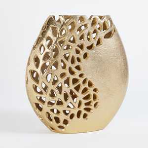 AK laiton corail or aluminium Vases moderne maison salon décoration fleur Vase mariage et fête pièce maîtresse ronde Vase de table - Product Image 6