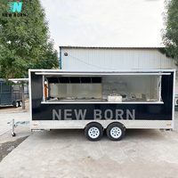 Nouveau Remorque Alimentaire Chinoise pour Snack, Restauration Rapide, Boulangerie, Chariot Mobile, Camion-Restaurant de Burgers à Vendre aux États-Unis
