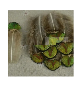 Bouquet de plumes de paon décoratives, couleur vert brut, pour projets artistiques, artisanat DIY, décoration de mariage, décoration intérieure unique - Product Image 4