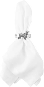 Cocker Spaniel <b>Dog</b> Fine English Pewter on a Scarf Napkin Ring Metal for Party <b>Table</b> Center Pieces Unique Home Decor Napkin Ring - Product Image 2
