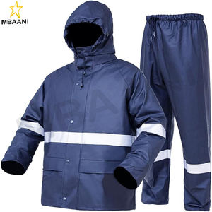 Traje Impermeable para Hombre para Trabajo Pesado con Cintas Reflectantes - Product Image 6