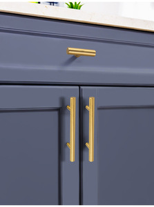 Perlengkapan Pintu Furnitur Dapur Terlaris dari Pabrik, Gagang Pintu Kabinet Kuningan Solid - Product Image 4