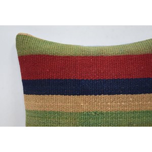 Multicolor Kilim <b>Patchwork</b> Wool Pillow 14x14 Inch Luxury Decorative Cushion Vintage Fluffy Leaves Pattern Portable <b>Bedding</b> - Product Image 2
