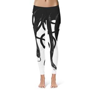 Customized Sublimated Mid-Waist Women's Full Length Leggings Breathable Seamless Knitted Activewear <b>Tummy</b> <b>Control</b> Casual Yoga - Product Image 4