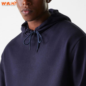 Sweat-shirt unisexe confortable à manches longues en coton mélangé Pull à capuche basique de couleur unie avec poche Top décontracté - Product Image 3