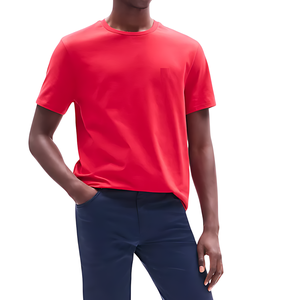 T-shirts pour hommes en coton 100% surdimensionnés, streetwear de haute qualité, design à col rond, devant respirant à séchage rapide, tricoté décontracté - Product Image 1