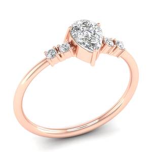 REYES-Anillos de compromiso de diamantes cultivados en laboratorio HPHT CVD de oro macizo de 14K para mujer, fabricación de joyería fina OEM y ODM - Product Image 2