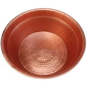 Bols en cuivre essentiels de spa finis martelés à la main de luxe pour pédicure disponibles au meilleur prix - Product Image 1