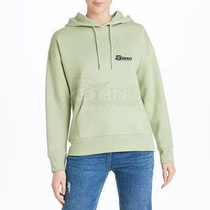 Bajo MOQ personalizado OEM personalizado mujer Color sólido invierno logotipo personalizado estampado mujeres sudaderas con capucha para la venta - Product Image 4