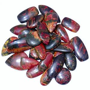 AAA + de la mejor calidad Natural Cherry Creek Jasper Gemstone Cabochon Gemstone Mix Forma y tamaño Fabricación de joyas de piedras preciosas naturales - Product Image 3