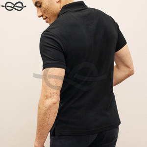 Camisa con estampado de logotipo bordado para hombre Oem 100% algodón liso tela Polo camisetas logotipo personalizado Polo camisa hombres algodón - Product Image 6