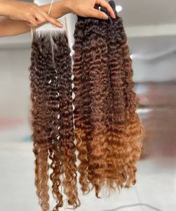 Meilleure vente Ensemble de textures de couleurs bouclées birmanes en lot et fermeture - Product Image 1