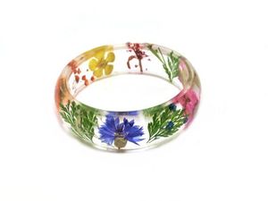 Joyería fina diseñada, pulseras y brazaletes finos, cadena fina y pulseras de eslabones, brazalete de flores de resina acrílica, joyería para - Product Image 2