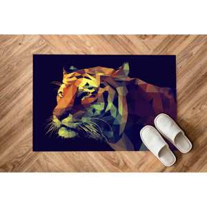 Tapis imprimé avec illustration de tigre : design moderne en chenille 3D pour loft, tapis en velours - Product Image 5