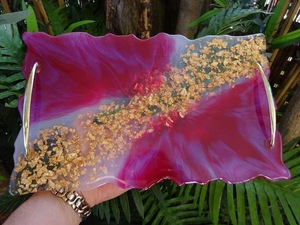 ถาดเรซิ่นตกแต่งหลากสี รูปทรงสี่เหลี่ยมผืนผ้า ของตกแต่งบ้าน ถาดเรซิ่นคุณภาพสูง - Product Image 5