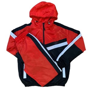 Marque couleur bloc 2024 hommes course coupe-vent ensembles personnalisé étanche extérieur fermeture éclair en gros hommes survêtements respirant - Product Image 1