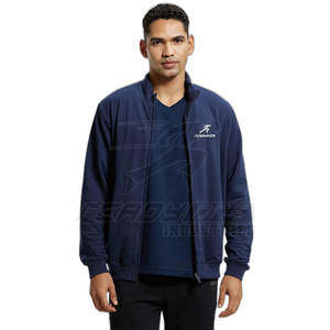 Chaqueta elástica de invierno para hombre para gimnasio o entrenamiento, mangas ajustadas y cremallera duradera de longitud completa - Product Image 1