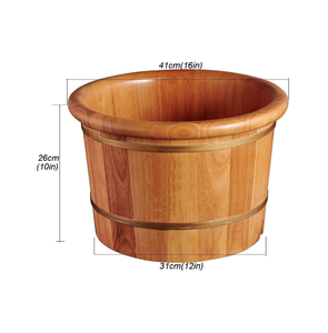 Cubo de Madera Natural para Baño de Pies, Diseño Moderno, Cubo de Madera para Spa de Pies, Personalizado para Uso en Salón - Product Image 3