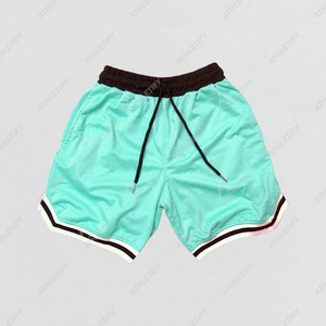 Shorts de basket-ball personnalisés en maille avec impression par sublimation, logo en polyester, shorts de basket-ball pour hommes, écologiques, certifiés SEDEX - Product Image 4