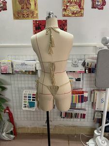 European American Style <b>Sexy</b> 2-Piece <b>Bikini</b> <b>Set</b> Factory Handmade Sequin Embroidery Crochet Lace-up Detail Waist Features Direct - Product Image 3