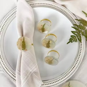 Set of 6 resin napkin <b>rings</b> with artistic appeal <b>for</b> romantic dinner celebrations and elegant table decor - Product Image 4