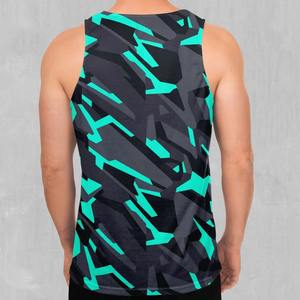 Débardeur de sport en coton et polyester à séchage rapide, écologique, à col rond, à carreaux, impression par transfert thermique personnalisée, débardeur pour hommes - Product Image 5