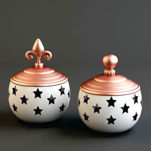 <b>Set</b> of 2 New Cutting Design Decorative Iron Metal Round Votive With Lid White Gold <b>Colour</b> Candle Holder for Home Decor - Product Image 2