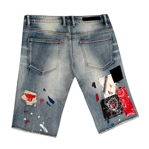 Short en jean de haute qualité personnalisé et conforme à la taille pour hommes femmes vêtements de sport d'été décontractés respirants avec tenue déchirée - Product Image 4