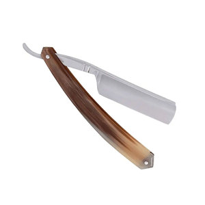 มีดโกนหนวดแบบตรงใบมีดเดี่ยวสีดำสำหรับร้านตัดผมสินค้าตรา - Product Image 3