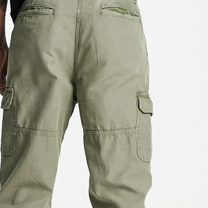 Pantalones Cargo informales para hombre, pantalones Cargo de calle personalizados para hombre, pantalones Cargo de algodón lavado holgados para hombre - Product Image 4