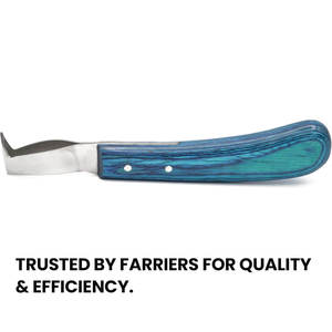 Cuchillo de bucle de recorte de pezuña de acero inoxidable de doble filo Premium, selección de pezuña, mango de hoja duradero, herramienta de herrador versátil caballo vaca - Product Image 4