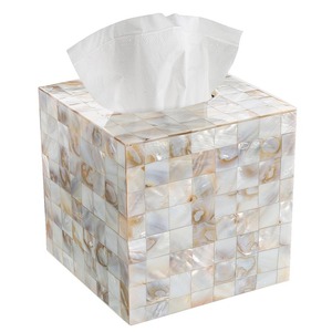 Porte-mouchoirs en os incrusté de style bohème, nouveau design, avec logo personnalisé pour la maison, l'hôtel ou la restauration - Product Image 4