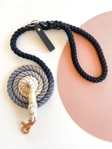 Cuerda de collar de perro colorida de tinte natural hecha a mano personalizada, correa de cuerda de algodón personalizada de 5 pies - Product Image 3