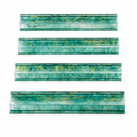 HaloOne – Nouvelle collection de supports de mahjong américains de luxe, verts et dorés, 4 pièces, en acrylique premium à bords droits, motif tourbillon doré, collection de designer