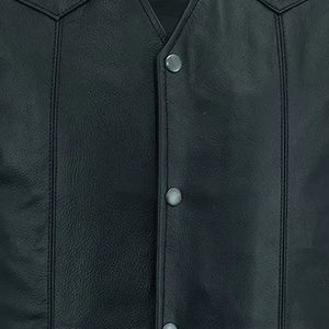 Chaleco de Cuero de Alta Calidad para Hombre, Hecho a Medida, Estilo Casual Transpirable con Decoración de Botones para Invierno - Product Image 6