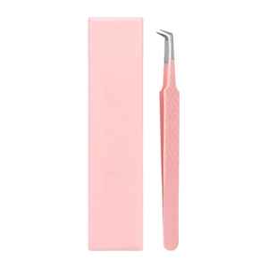 Pinzas Profesionales para Pestañas de Acero Inoxidable con Punta de Fibra, Logotipo Personalizado al por Mayor, Herramientas de Extensión de Pestañas de 90 Grados, Duraderas y Precisas - Product Image 4