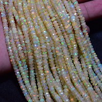 Perles lisses éthiopiennes AAA, 3,5-4-5 mm, brin de 16 pouces, certifiées par un tiers, pour la fabrication de colliers et de bracelets