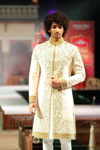 NEW---STYLISH---INDO-WESTERN--SHERWANI con pantalón y hermoso bordado de ZARDOZI, para fiesta y vestido de boda, 2022 - Product Image 5