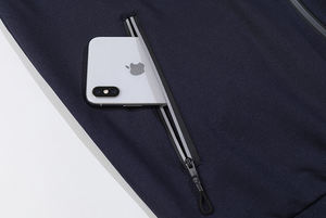 Ensemble de survêtement pour homme en deux pièces, vente en gros, motifs, coton et polyester, veste et pantalon de survêtement, vêtements de sport actifs OEM, sweats à capuche - Product Image 4