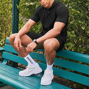 2025 New High Quality Quick Dry Breathable Polyester Athletic Tracksuit <b>Short</b> <b>Sleeve</b> Casual Sports <b>Hoodie</b> Elastic Bottoms - Product Image 4