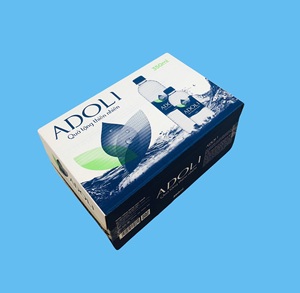 Cajas de papel Kraft rectangulares corrugadas plegables personalizadas, diseño ranurado para bebidas, agua mineral, embalaje de reloj - Product Image 3