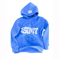 Diseño personalizado hombre púrpura azul gris sudaderas con capucha sin bolsillos 3D puff impresión gráfica para hombres unisex
