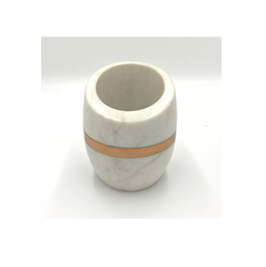 Refroidisseur de vin en marbre et en bois Seau à vin et à champagne pour le dîner Vin et boissons Froid en vente - Product Image 5