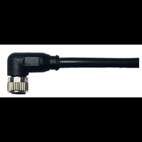 M8 Código Ángulo hembra 90 grados 4 pines 3*0,34 Mm2 PVC-Blindado Negro IP68 Clasificado Aleación de cobre Contactos India